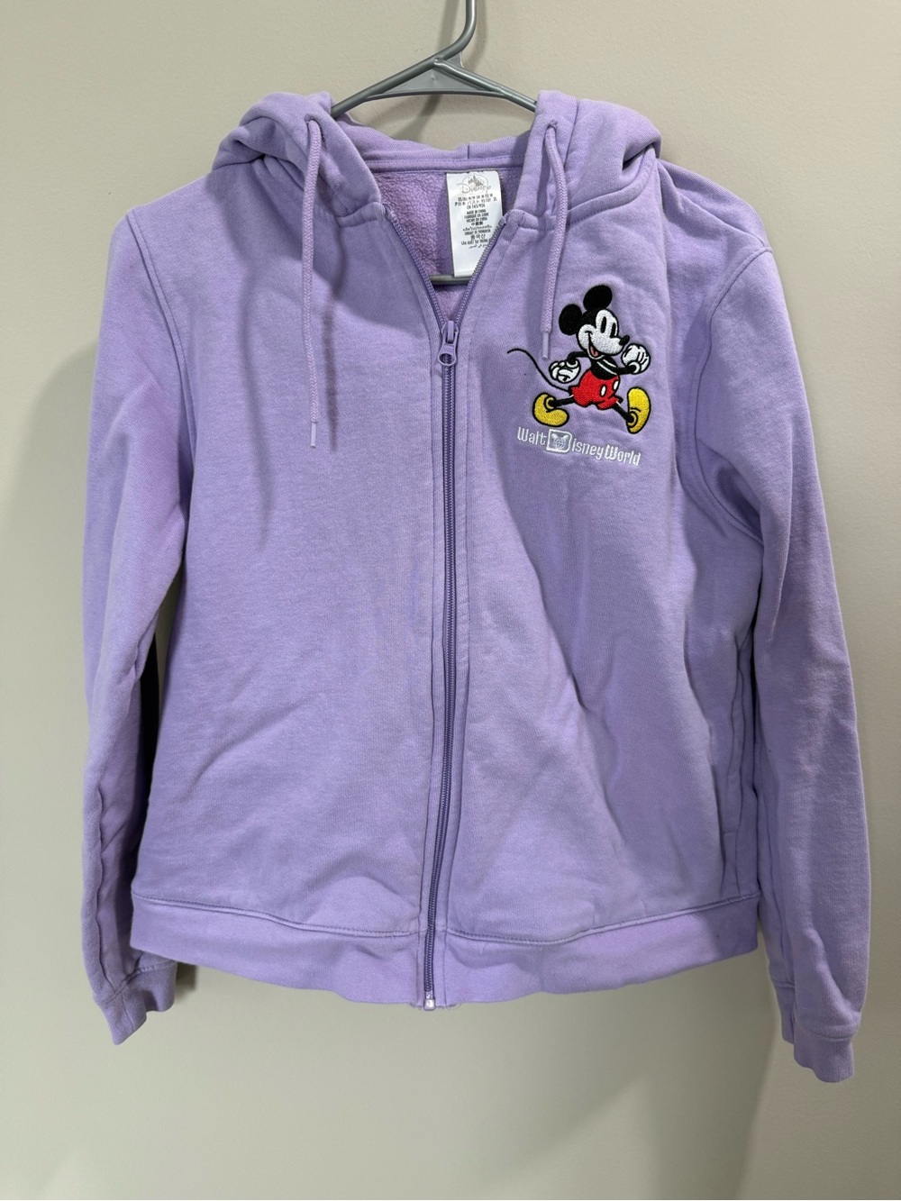 Disney Kids Lavender Hoodie with Embroidered Mickey
